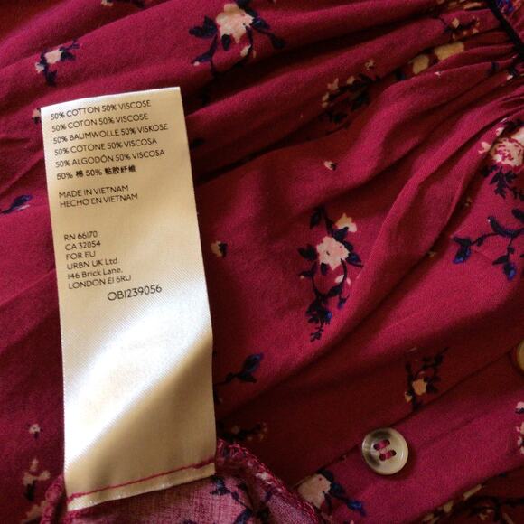 Free People Paloma Printed Blouse Sz XS - Picture 11 of 11